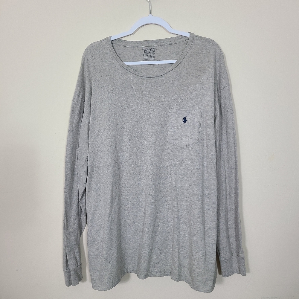 Polo by Ralph Lauren Gray Long Sleeve Shirt‎ Mens Size XL